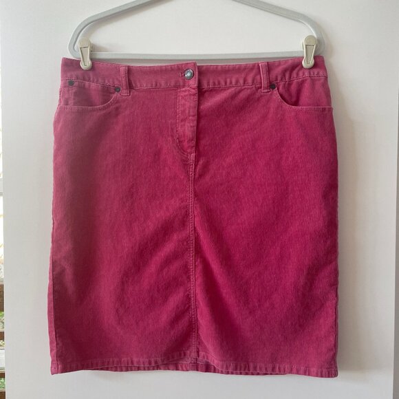 Talbots Pink Corduroy‎ Pencil Skirt, Size 14 Petite, BD1024 - Picture 1 of 5